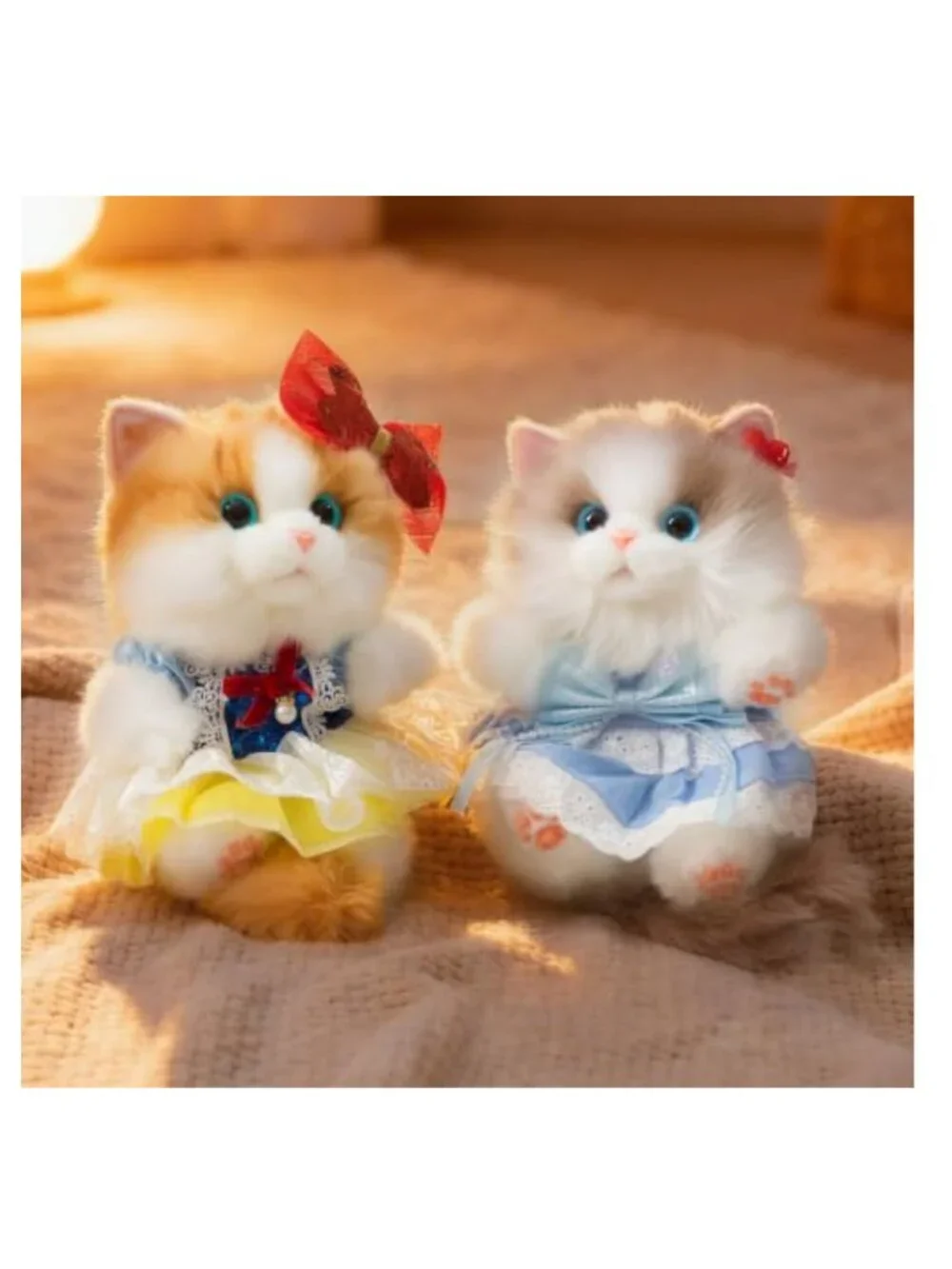 Plush Cat Keychain with Hidden Pocket, Backpack Charm, Adorable Gift for Cat
